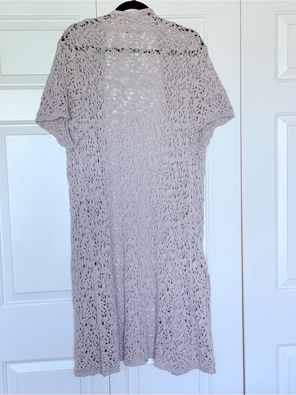 Coldwater Creek Light Taupe Crochet Swim Cover-Up